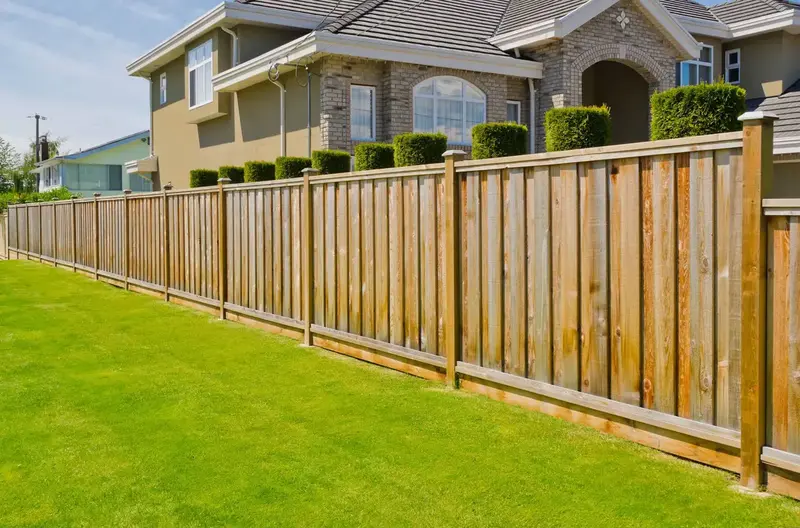 Wood Fencing installation example